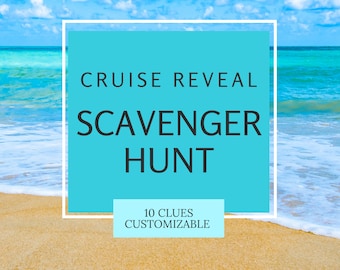 Cruise Reveal Scavenger Hunt: 10 Clue Family Surprise (Digital Download)