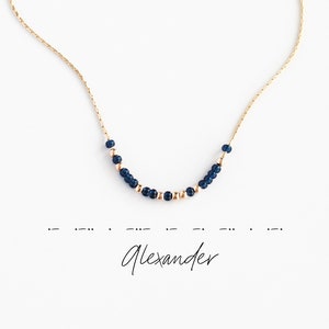 Beaded Morse Code Name Necklace | Personalized Secret Message | Kids Name Necklace Gift for Mom | 14k Gold Fill, Sterling