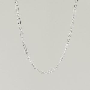 Sterling Silver Figaro Chain for Women︱Simple, Minimalist Layering Necklace | Everyday 14k Gold, Sterling Silver Chain Necklace