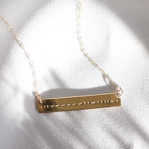 Custom Morse Code Message Necklace