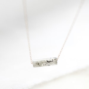 Collana di pietre preziose labradorite, collana con barre di pietre preziose, collana d&#39;oro delicata, collane di cristallo per donne, regalo per lei