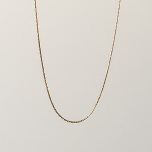 Tiny Dainty Snake Chain | Delicate Layering Chain Necklace | Simple 14k Gold, Sterling Silver Necklace for Women
