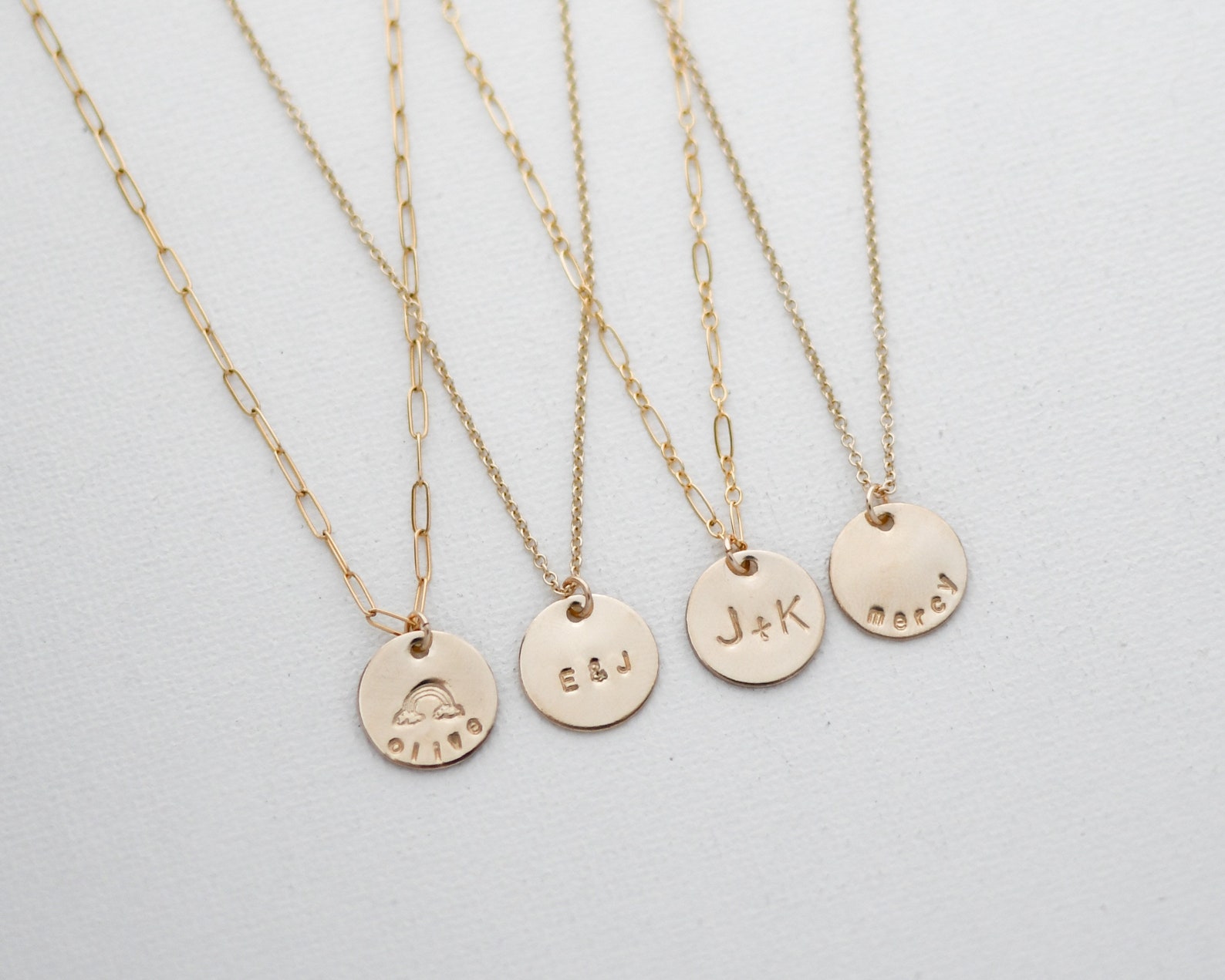 Personalized Name Charm Necklace 14k Gold Filled Necklace Etsy