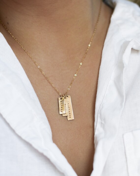 Custom Name Tag Necklace Personalized 
