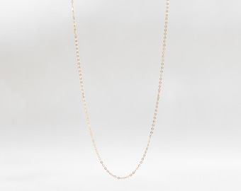 Dainty 14k Gold Filled, Sterling Chain Necklace