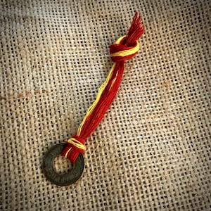 Tenet lucky charm with Hindu sacred thread | Neil's lucky charm | Gift for him