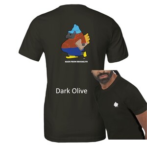 Camiseta de animales de dibujos animados caprichosos de Brooklyn / Camiseta unisex de ropa urbana de Nueva York / Bella + Canvas 3001 / Regalo para él Regalo para ella