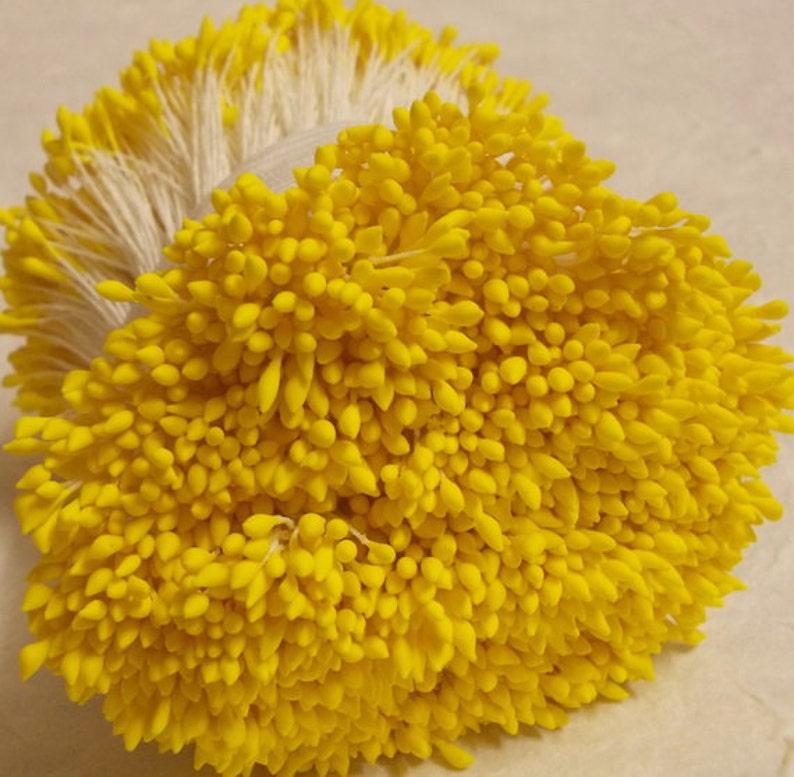 Size spacial length 8 cm Artificial Stamen Yellow 500 Heads250 Pcs Carpel Millinery Flower Stamens. Water Droplets Shape