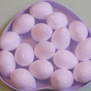 50 Styrofoam balls (Size 23 mm x 32 mm, Water droplets Shape) Styrofoam balls supplies, White styrofoam ball.