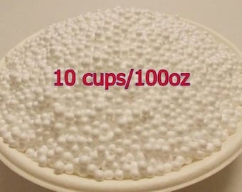 White Styrofoam Balls: Tiny Craft Snow, Slime Supplies (3-4 mm, 100oz)