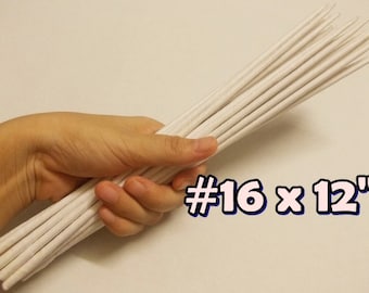 10 Stems Large-Gauge#16- (Length 12" X 5 mm) Floral Wire Flower Stem Artificial, Artificial Stems, Floral Stem, White Wire Stems.