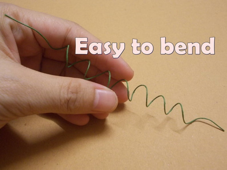 Floral Wire Flower Stem Artificial Floral Stem Length 12 X 1 mm Artificial Stems Gauge#22-- Wire Stems,100 PCS Green Wire Stems.