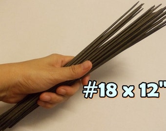 10 Stems Large-Gauge#18- (Length 12" X 3 mm) Floral Wire Flower Stem Artificial, Artificial Stems, Floral Stem, Brown Wire Stems.