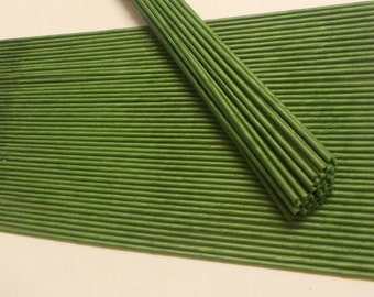 10 Stems Large-Gauge#16- (Length 12" X 3 mm) Floral Wire Flower Stem Artificial, Artificial Stems, Floral Stem, Green Wire Stems.