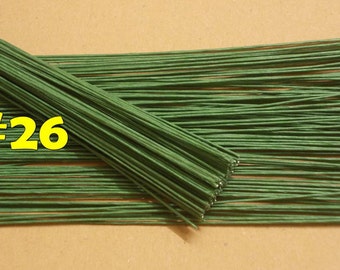 400 Wire Stems--Gauge#26-- (Length 12" X 0.65 mm) Floral Wire Flower Stem Artificial, Artificial Stems, Floral Stem, Green Wire Stems.