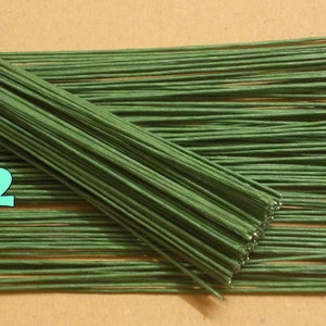 Wire Stems,100 PCS, Gauge#22-- (Length 12" X 1 mm) Floral Wire Flower Stem Artificial, Artificial Stems, Floral Stem, Green Wire Stems.