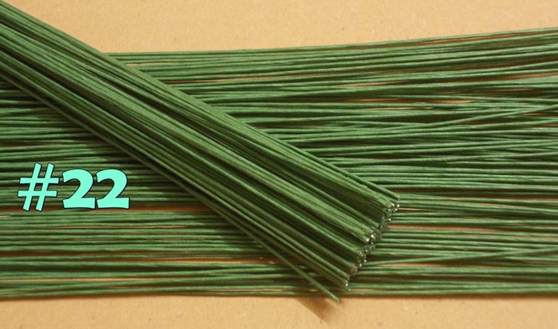 Floral Wire Flower Stem Artificial Floral Stem Length 12 X 1 mm Artificial Stems Gauge#22-- Wire Stems,100 PCS Green Wire Stems.