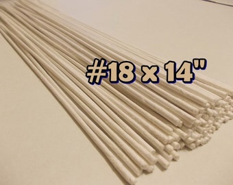 50 Stems Large-Gauge#18- (Length 14" X 3 mm) Floral Wire Flower Stem Artificial, Artificial Stems, Floral Stem, White Wire Stems.