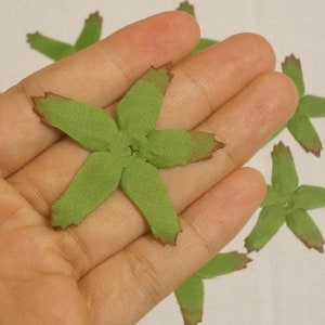 100 Sepal ( Size 2&quot; ) Fabric Craft sepal, Satin sepal, Calyx, Green.