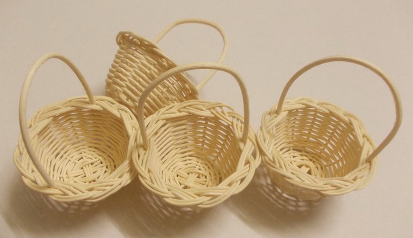 Baskets 4 PCS size 2 Handmade Basket Small Wicker Etsy