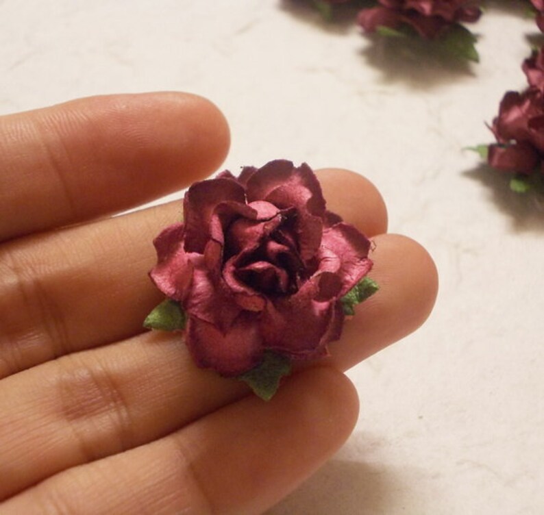 25 Paper Flowers size 1 Mulberry Paper Craft Flower Etsy