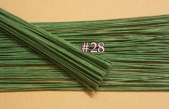 400 Wire Stemsgauge28 length 12 X 0.4 Mm Floral Wire Flower Stem  Artificial, Artificial Stems, Floral Stem, Green Wire Stems. 