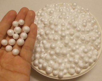 Tiny White Styrofoam Balls (4-9mm): Slime & Craft Supplies (5 Cups/50oz)