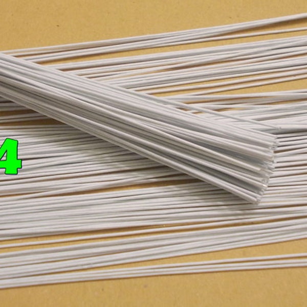 100 Wire Stems--Gauge # 24-- (Länge 12 "x 0,8 mm) Blumendraht Blumenstamm künstlich, künstliche Stiele, Blumenstamm, weiße Draht Stiele,