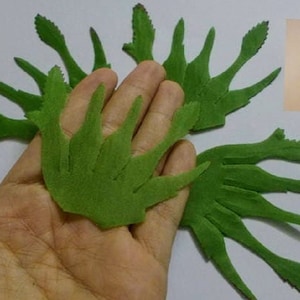 100 Sepal ( Size 3.25&quot; ) Fabric Sepal, Calyx, Green.