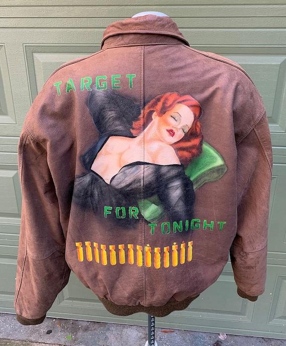 Bomber Jacket "Target For Tonight", size LARGE