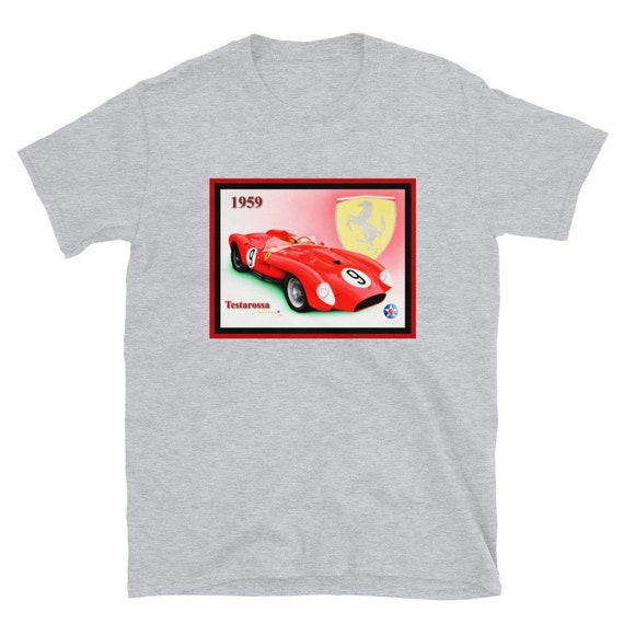 Short-Sleeve Unisex T-Shirt, 1959 Ferrari Testarossa