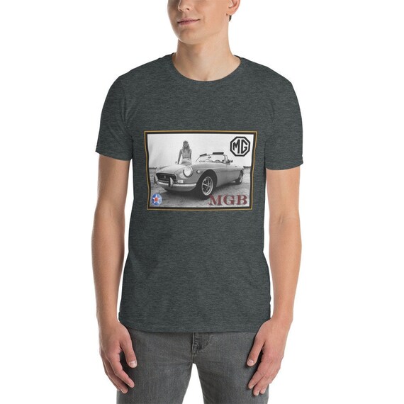 Short-Sleeve Unisex T-Shirt, MGB Ad, 1970, Black & White