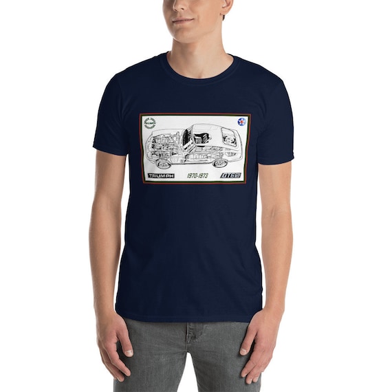 Short-Sleeve Unisex T-Shirt, Triumph GT6 Mk3 Cutaway.