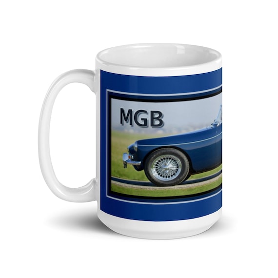 MGB 1965-1967 in MINERAL BLUE on a  White glossy mug