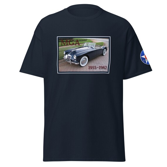 BLUE MGA (Front 1/4 View). Men's classic tee