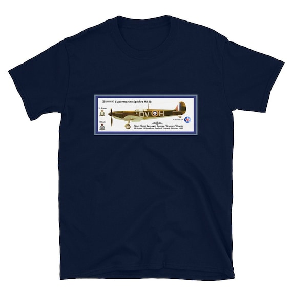 Supermarine Spitfire Mk 1B ( George Unwin ) -Short-Sleeve Unisex T-Shirt