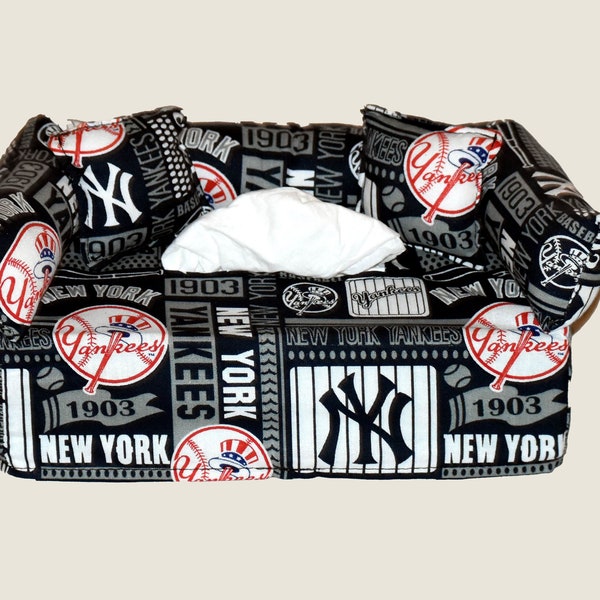 New York Yankees MLB fabric tissue box cover. Includes FREE Tissue - FREE shipping.