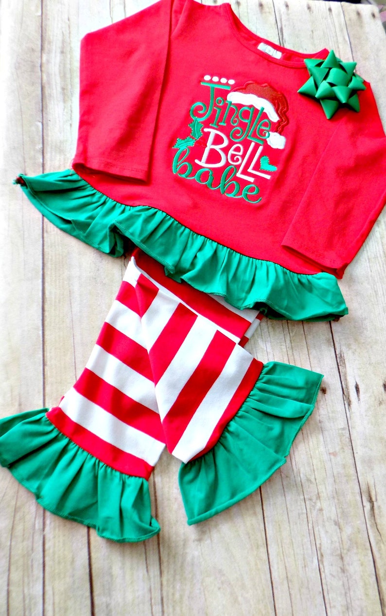 Girls Christmas OutfitToddlers Christmas Outfit Christmas | Etsy