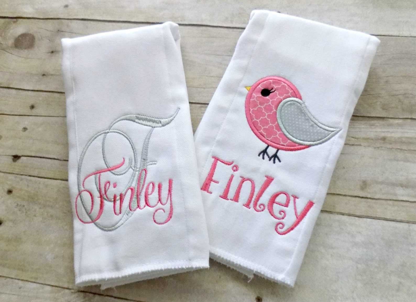 Embroidered Burp Cloths Baby Shower Gift Hospital Gift Etsy