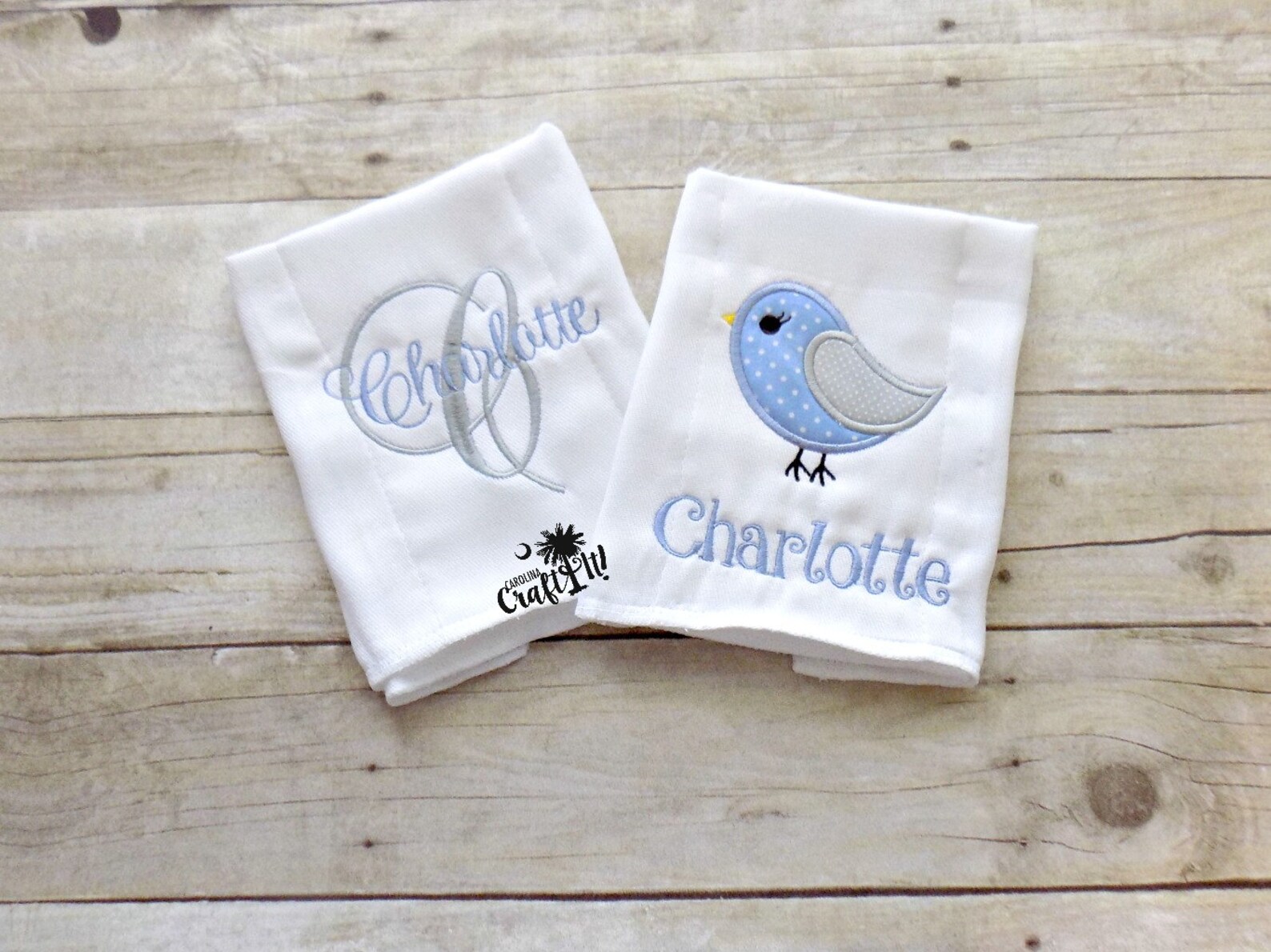 Embroidered Burp Cloths Baby Shower Gift Hospital Gift Etsy