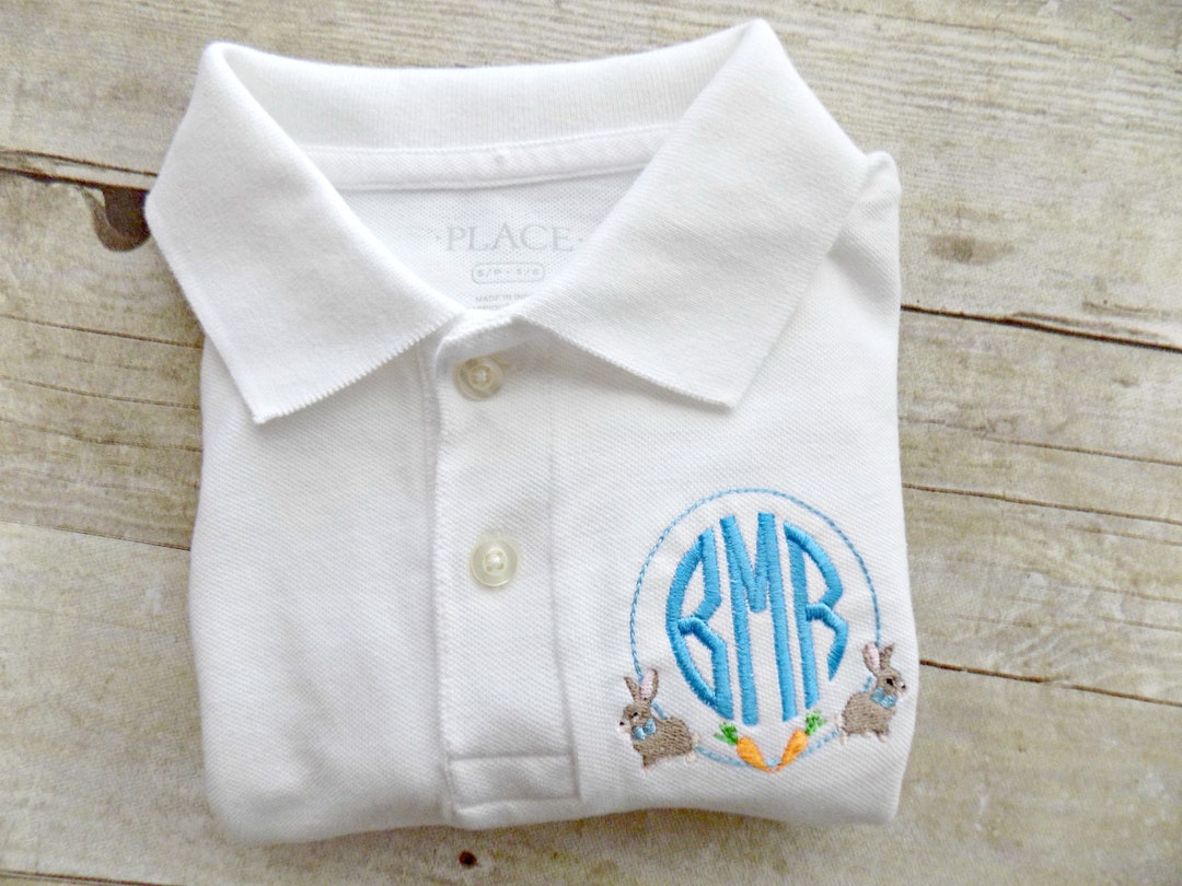 Boys Easter Bunny Polo Toddlers Easter Bunny Polo Etsy