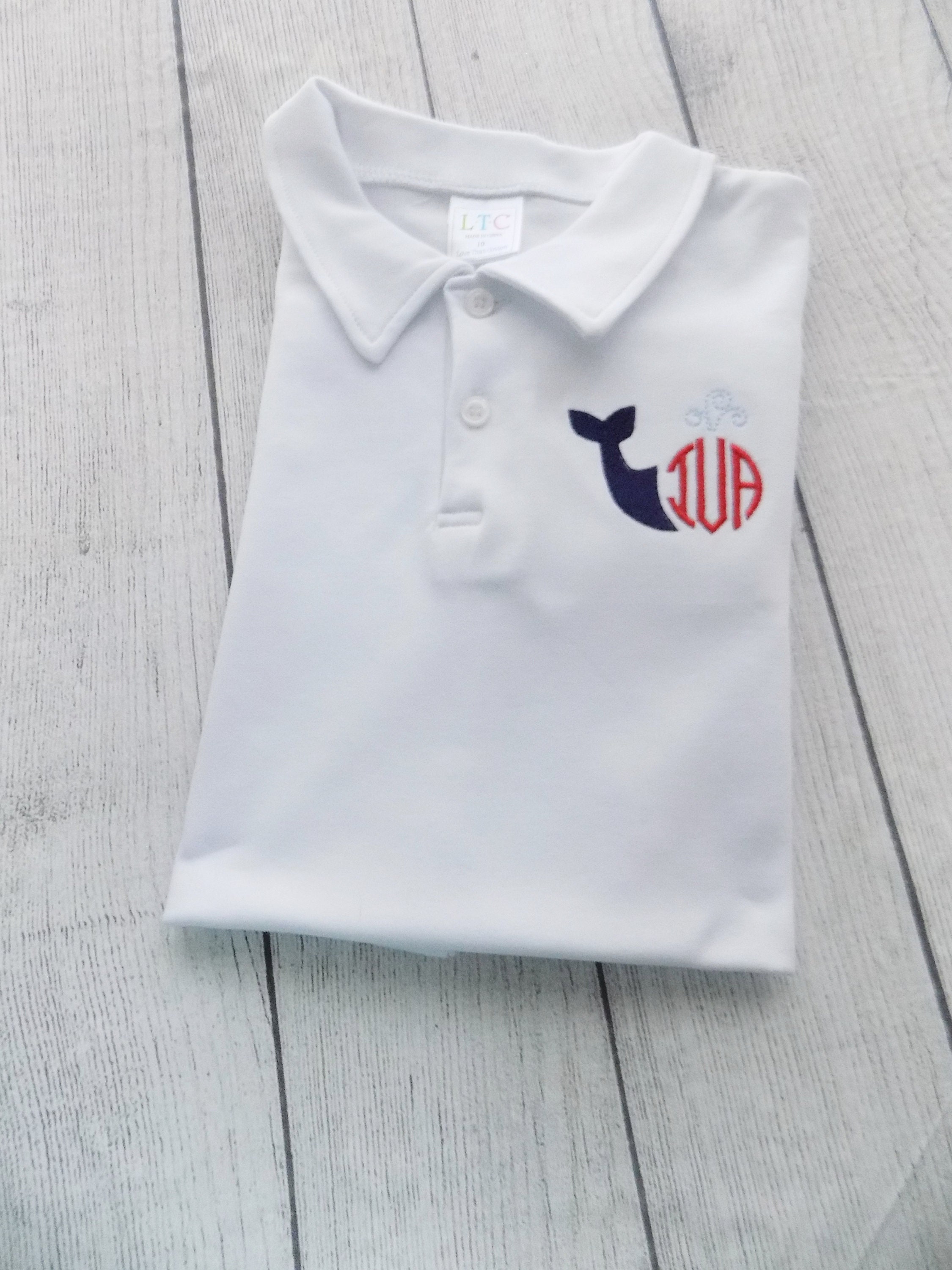 Boys Summer Polo Toddlers Summer Polo Shirtmonogram Polo Etsy