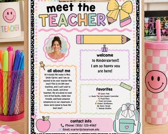 Editable Meet the Teacher Template | Back to School Introduction (Digital Download)