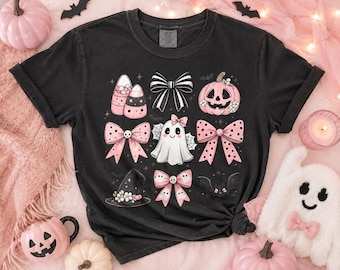Pastel Halloween Ghost Bow PNG | Coquette Spooky Season Design (Digital Download)