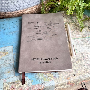Personalisiertes WC500 Journal, Nordküste 500 Route, Schottland Road Trip, Schottisches Hochland, Schottland Tour