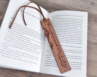 Personalised Wooden Bookmark With Tassel, Bookmark Quote, Bookmark Retirement, Bookmark New Chapter, Bookmark for Travel, Encouragement Gift