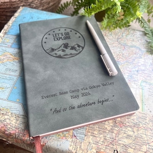 Personalised Hiking Journal, Hiking Gift, Climbing Diary, Mountain Climbing Gift, Kilimanjaro Trekking Journal, Hiking Gift For Women