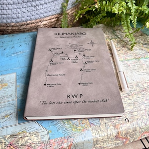 Kilimanjaro Climbing Journal, Machame Trail, Kilimanjaro Hike, Mount Kilimanjaro, Personalised Climbing Logbook, Climbing Gift, Hiking Gift