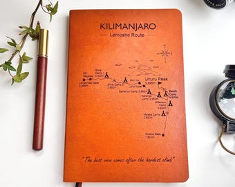 Kilimanjaro Climbing Journal | Machame Trail | Lemosho Trail | Marangu Trail | Mountain Climbing Logbook | Climbing Gift | Tanzania Trip