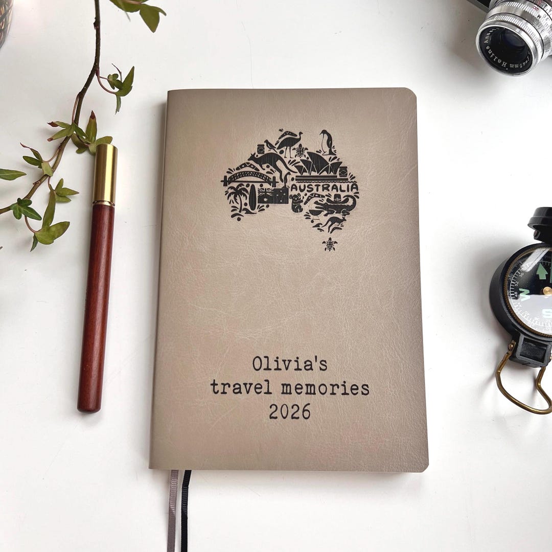 Personalised Australia Travel Journal - Etsy Australia
